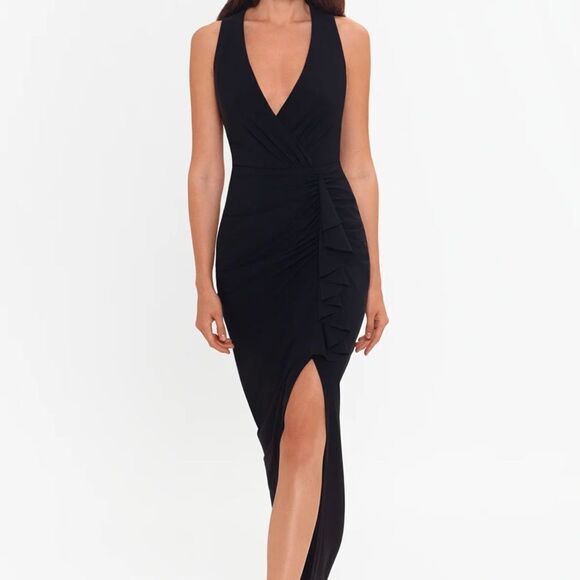 NWT Betsy & Adam Bobbi black gown - Picture 3 of 7